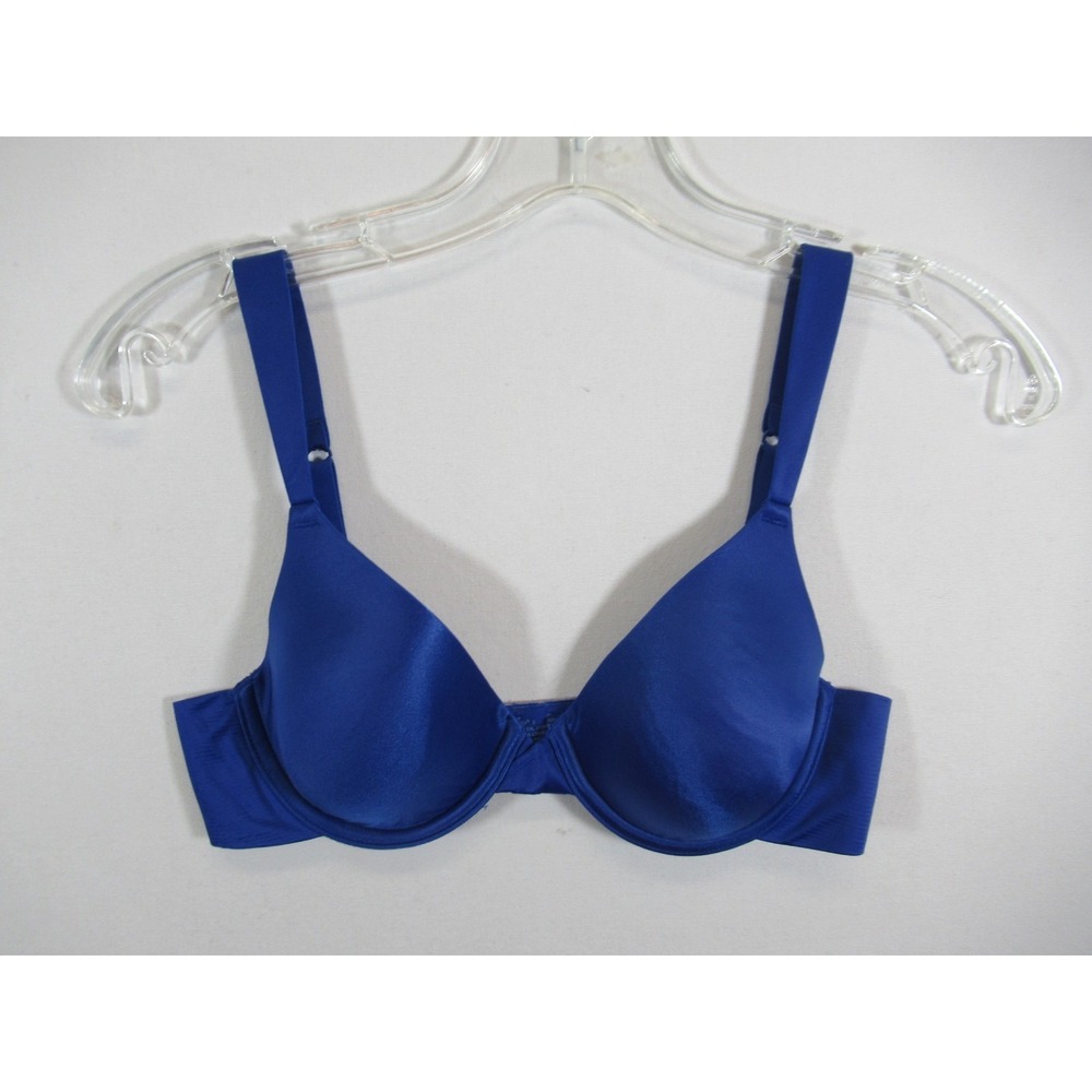 Barely There CustomFlex Fit Bra Small Blue Concealing Petals Underwire 4051